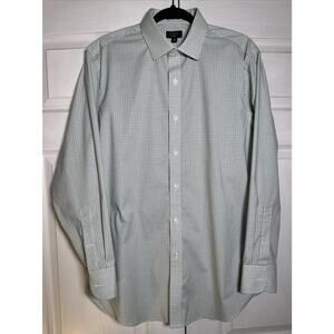 J Crew Men's Large 16 33 Ludlow Button Front Slim Fit Shirt Checkered